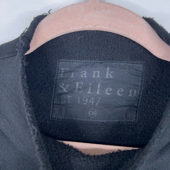 Frank & Eileen Audrey Funnel Neck Capelet Black Oversized Sweatshirt Fleece - Picture 6 of 10